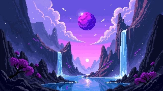 异界深渊主题像素插画