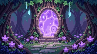 精灵裂隙主题像素插画