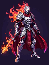 焰武主题像素插画